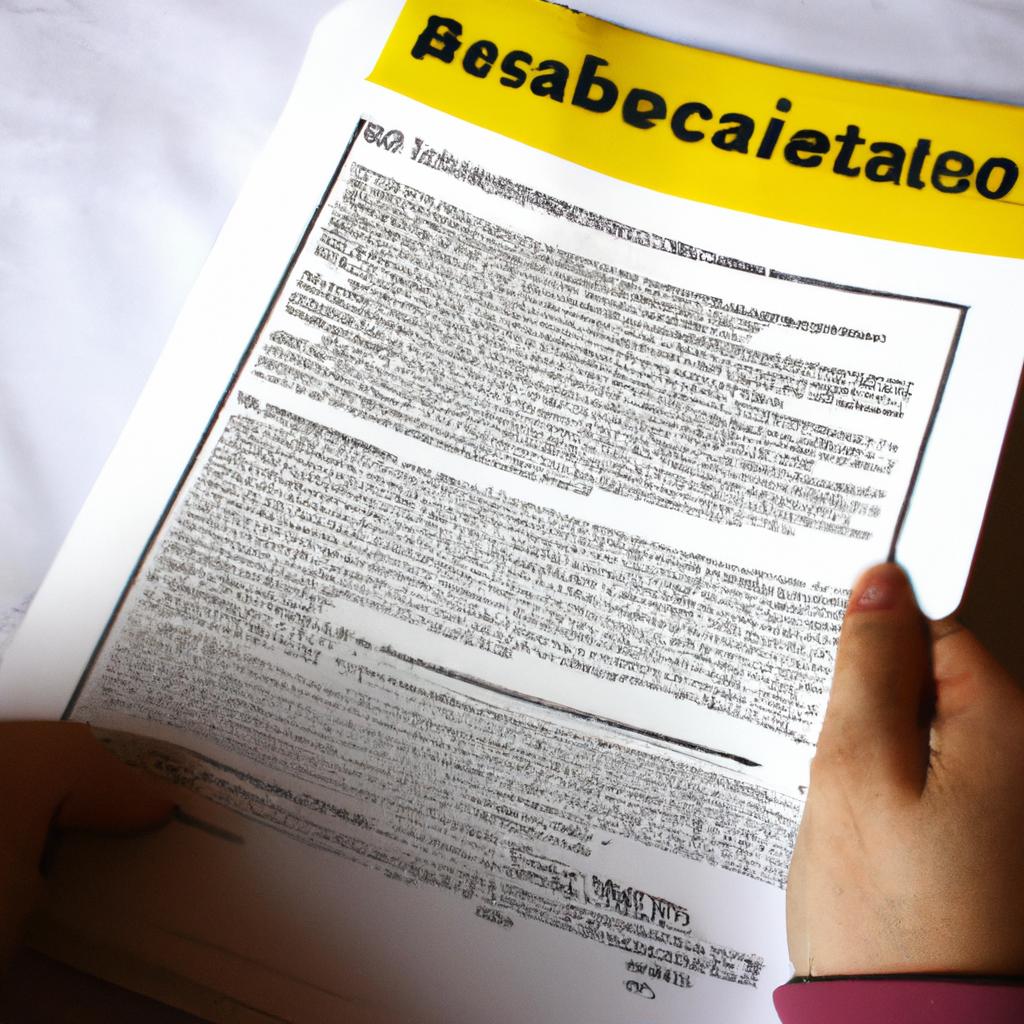Person reading broadcasting regulations document